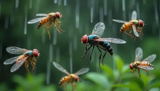 Insectes : leur secret pour voler sous la pluie dévoilé !