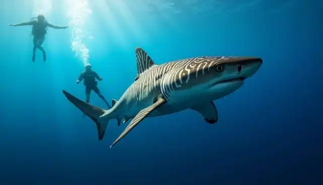 Observation des requins-tigres à Umkomaas, Kwazulu-Natal