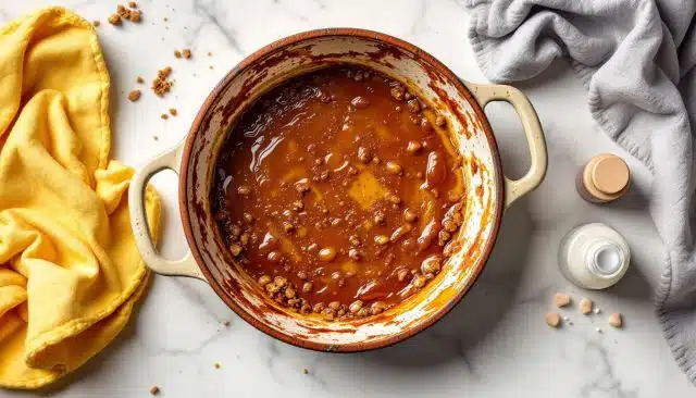 Astuces efficaces pour nettoyer une casserole incrustée de caramel