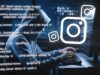 Instagram et la fuite de 17,5 millions de données : entre panique et démenti de Meta Fuite de données sur Instagram avec logos et code binaire