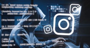 Instagram et la fuite de 17,5 millions de données : entre panique et démenti de Meta Fuite de données sur Instagram avec logos et code binaire