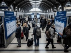 Grève SNCF du 13 janvier 2026 : perturbations attendues malgré des services maintenus Gare française animée pendant une grève, avec des voyageurs.