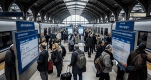 Grève SNCF du 13 janvier 2026 : perturbations attendues malgré des services maintenus Gare française animée pendant une grève, avec des voyageurs.