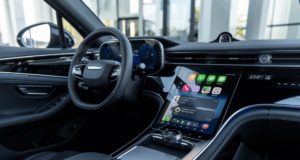 iOS 26.2 booste CarPlay : nouveautés, améliorations et implications pour les utilisateurs Tableau de bord de voiture moderne avec CarPlay iOS 26.2