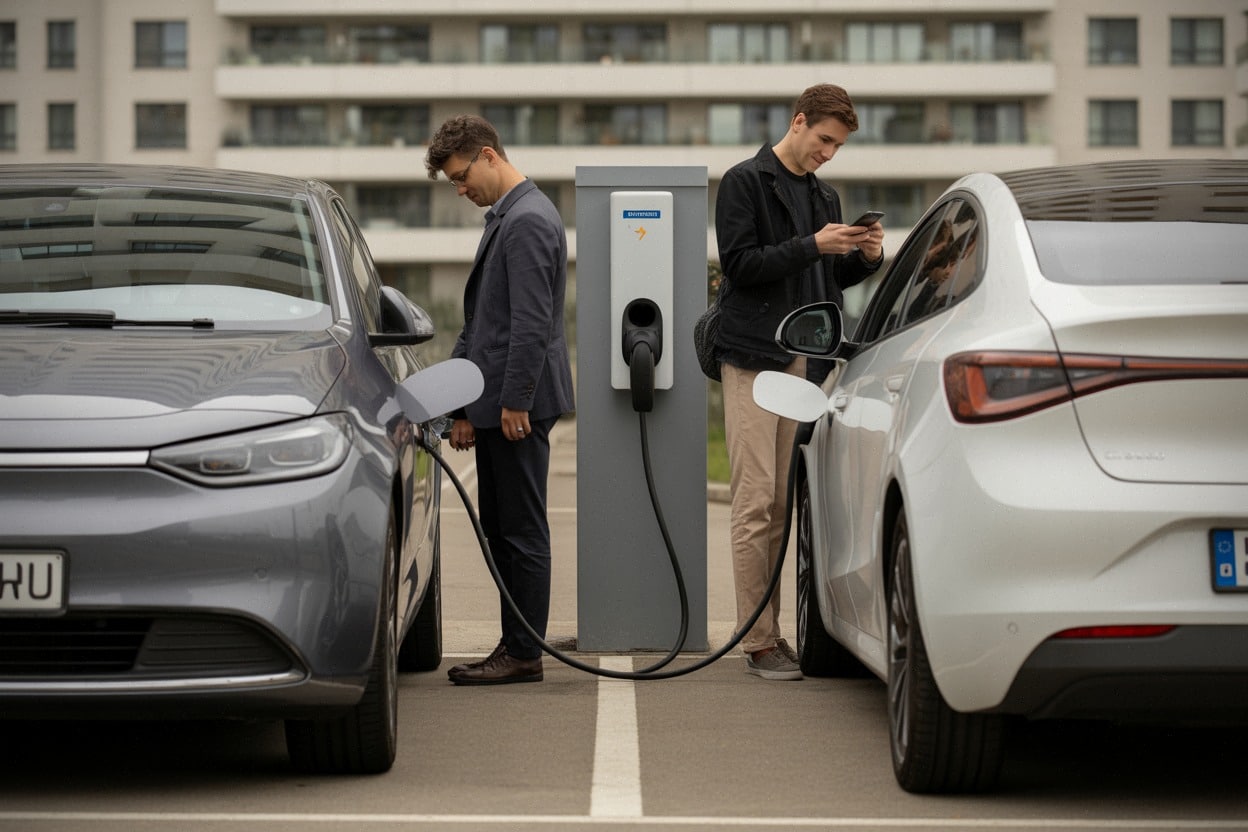 Recharge de voitures électriques en copropriété et habitat collectif
