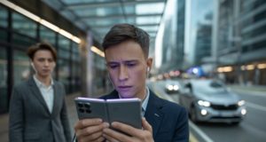 Confidentialité, IA et Galaxy Z Fold 8 : ce que l’arrivée de Gemini dans plus de 40 apps change vraiment pour les utilisateurs Utilisateur consultant Gemini sur smartphone pliable dans un environnement moderne