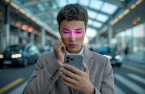 Recherche Google : les Aperçus IA débarquent en France et pourraient changer durablement la visibilité des sites web Utilisateur consultant les Aperçus IA de Google sur smartphone en France